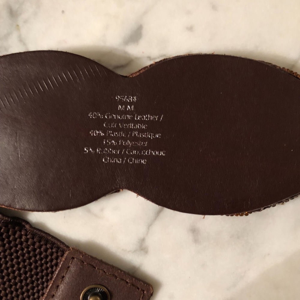 Anthropologie NWT Leather and Bead Belt - Picture 5 of 5